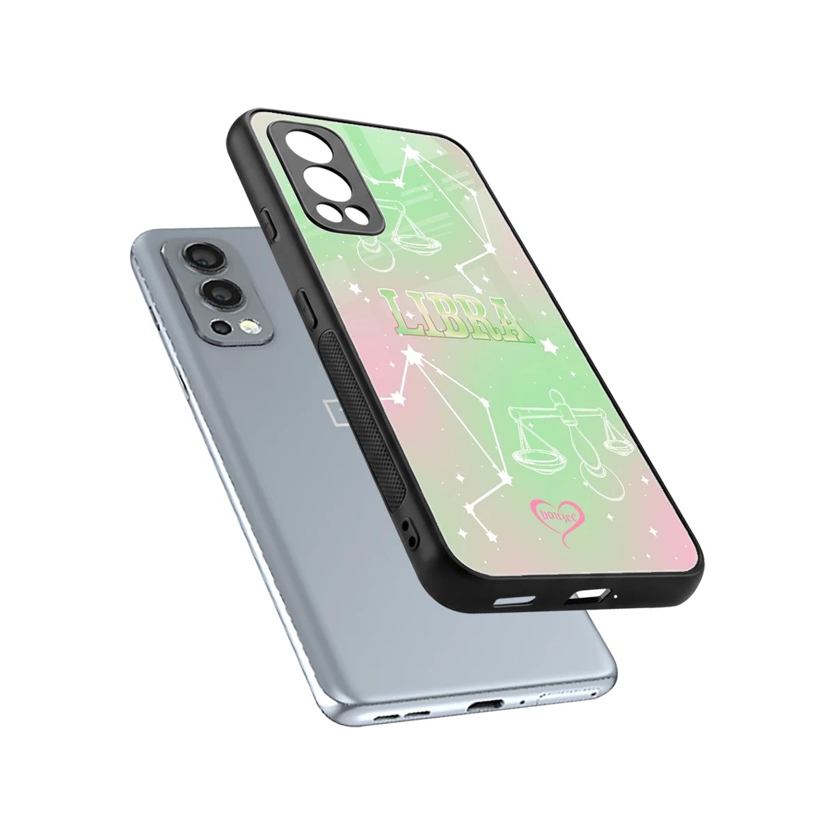 Libra Aura sleek oneplus nord 2 cover with tempered glass back and TPU edges