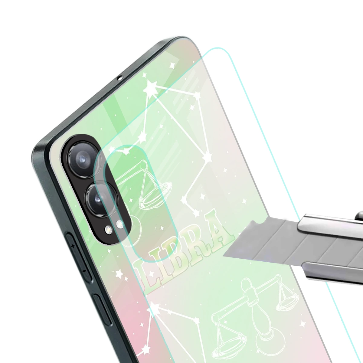 Libra Aura stylish phone case for oneplus nord ce 4 lite | glossy glass and slim fit