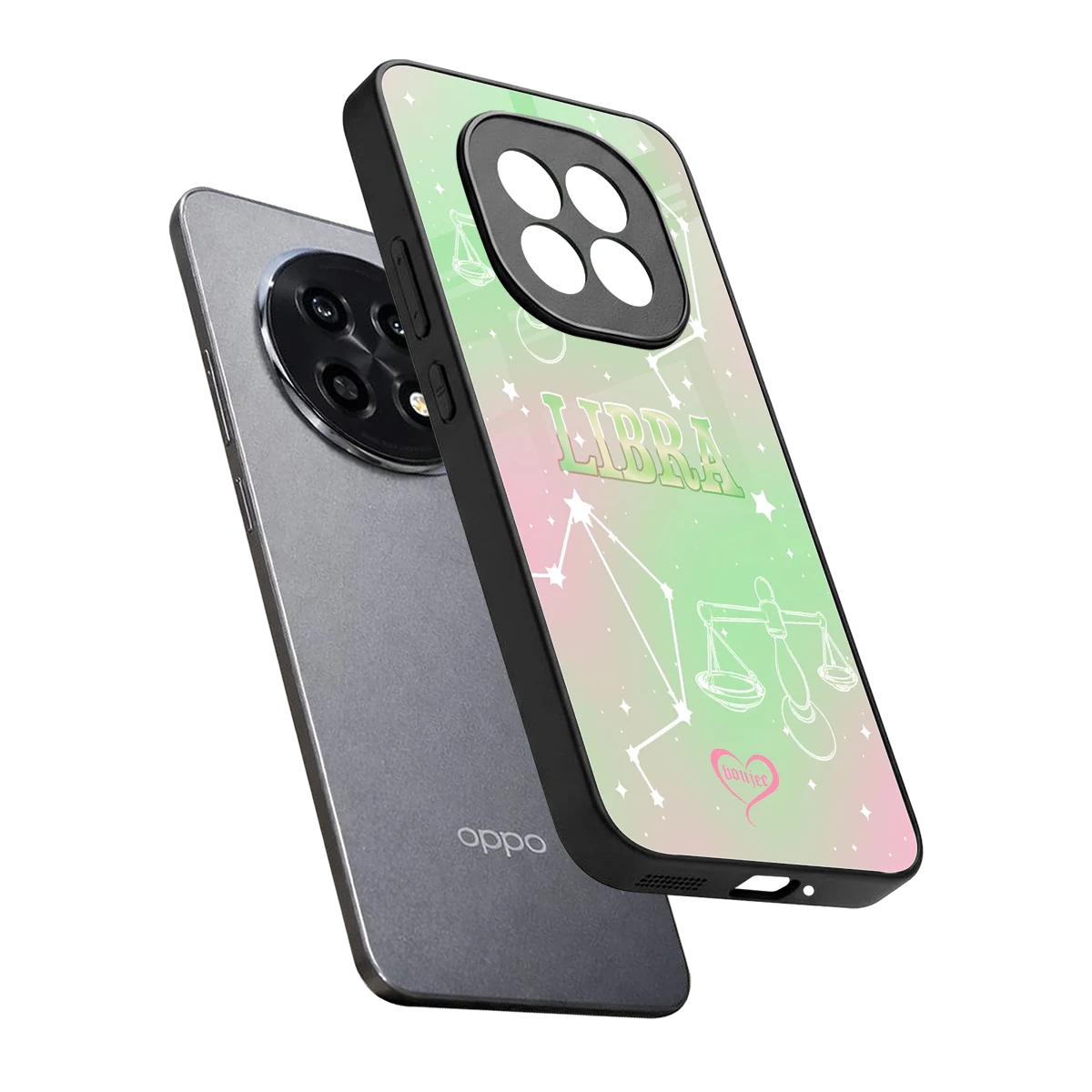 Libra Aura sleek oppo f29 pro 5g cover with tempered glass back and TPU edges