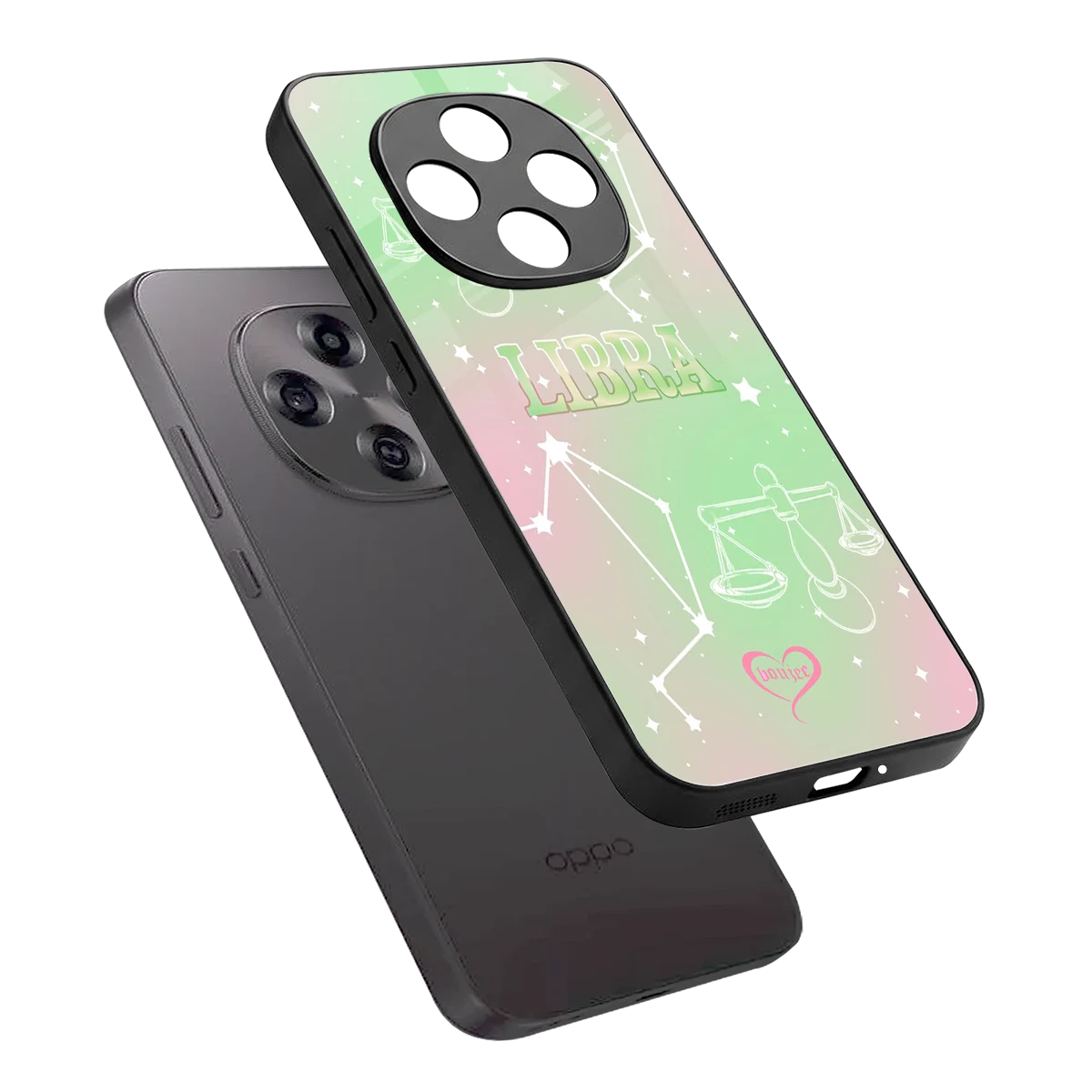 Libra Aura sleek oppo f31 pro 5g cover with tempered glass back and TPU edges