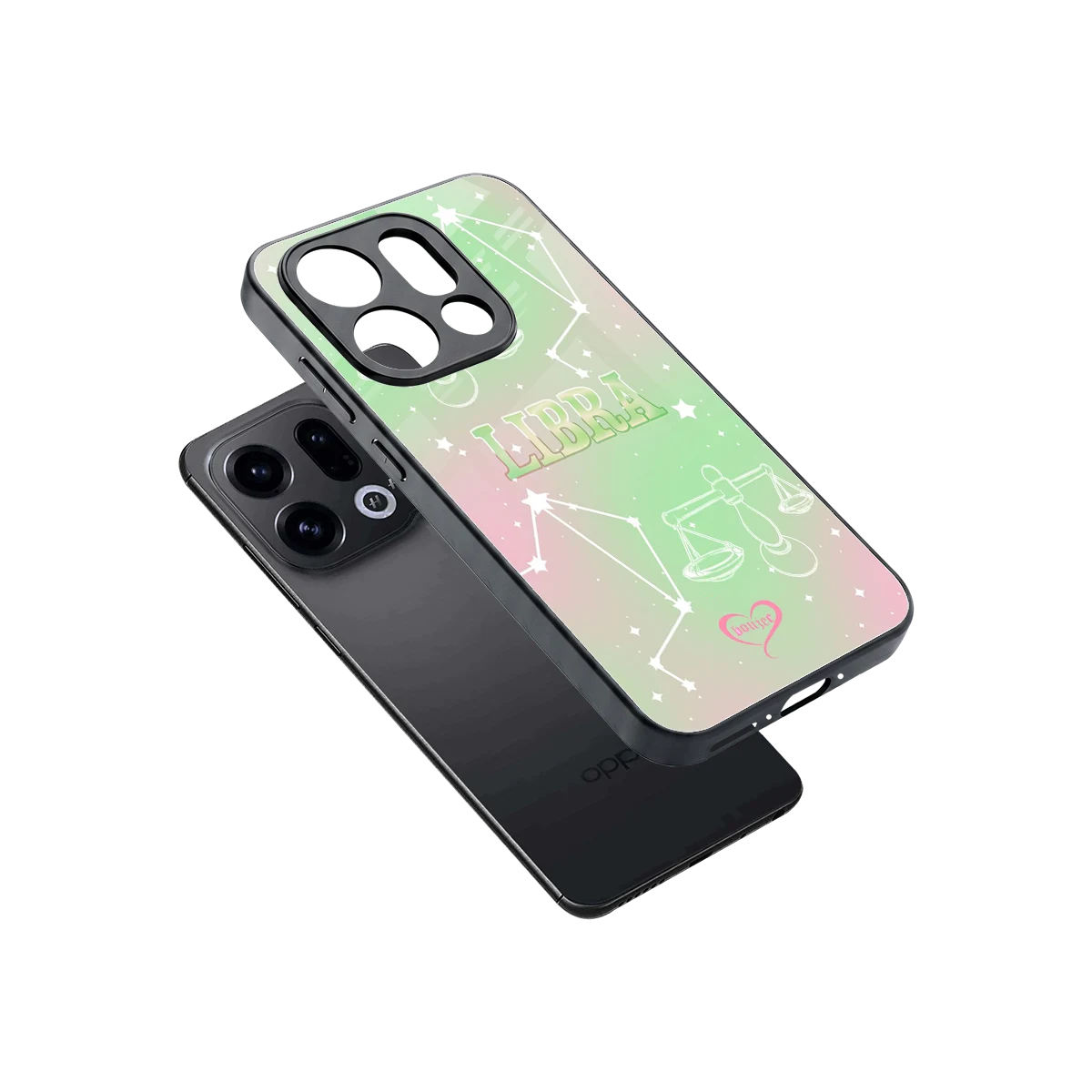 Libra Aura sleek oppo find x9 cover with tempered glass back and TPU edges