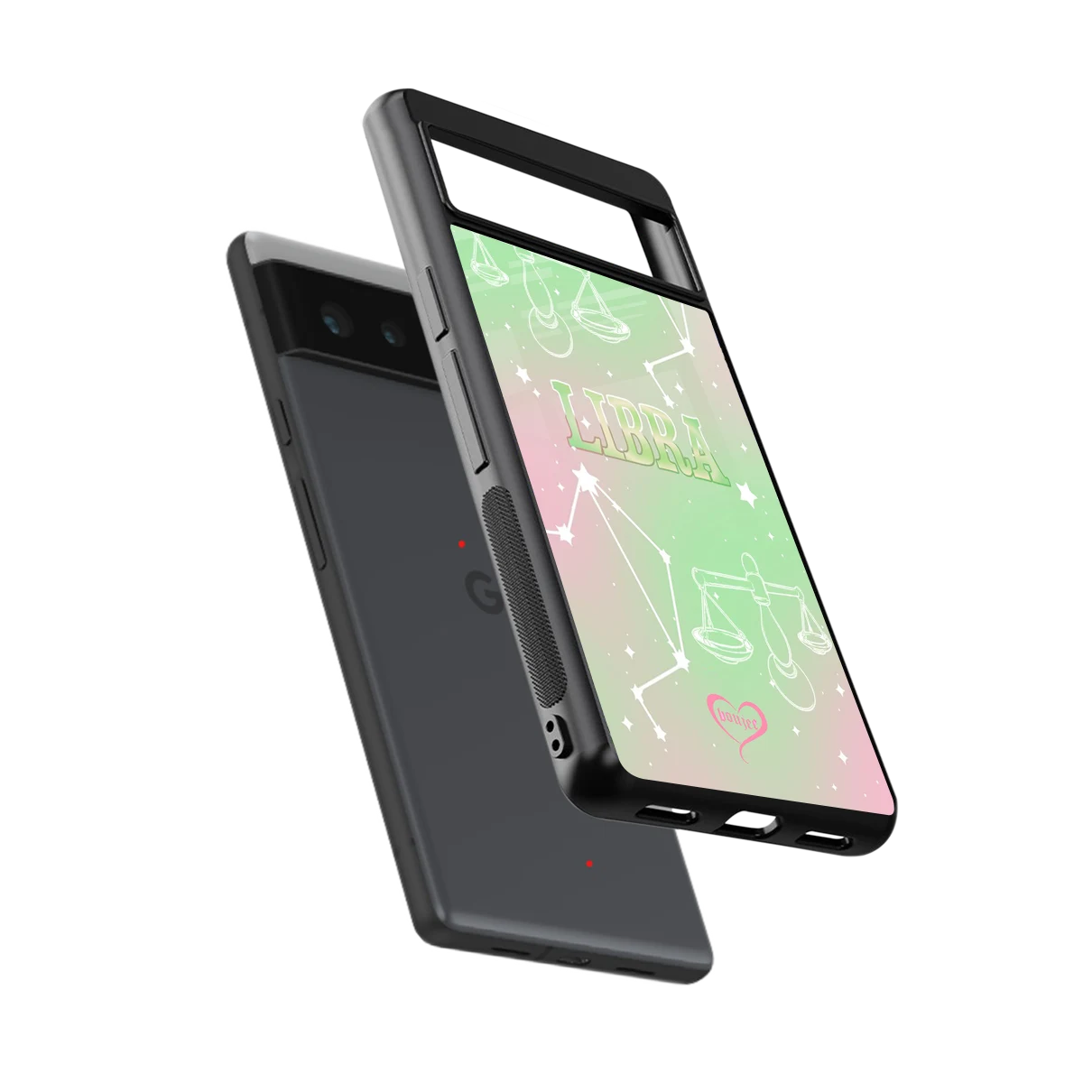 Libra Aura sleek google pixel 6 cover with tempered glass back and TPU edges