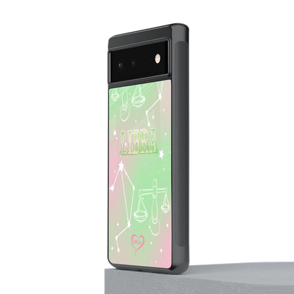 Libra Aura stylish phone case for google pixel 6 | glossy glass and slim fit