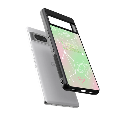 Libra Aura sleek google pixel 7 cover with tempered glass back and TPU edges