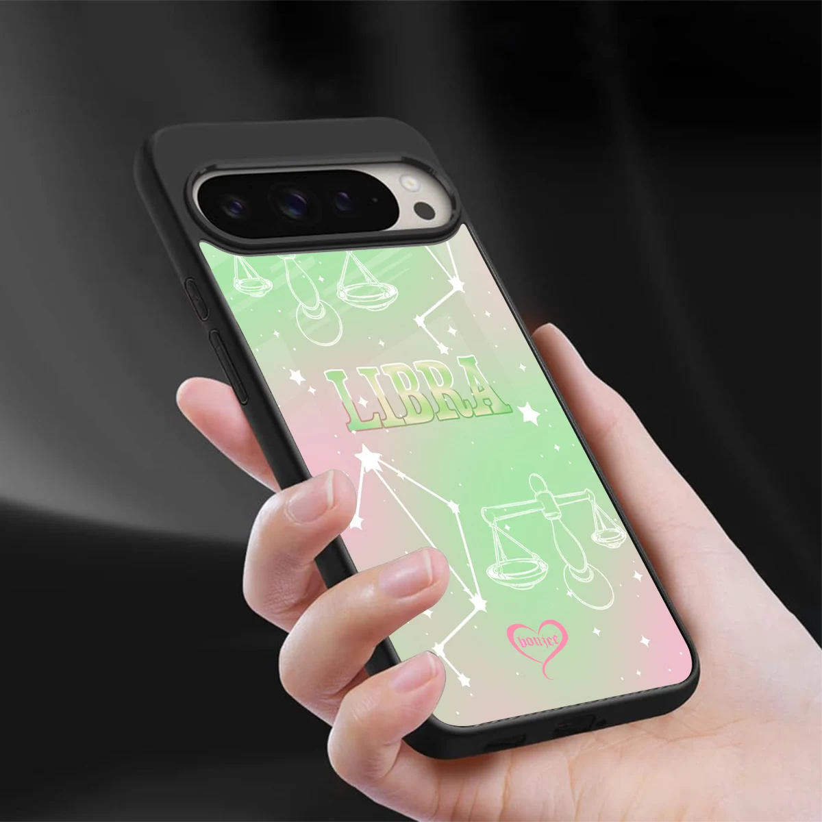 Libra Aura sleek google pixel 9 pro xl cover with tempered glass back and TPU edges