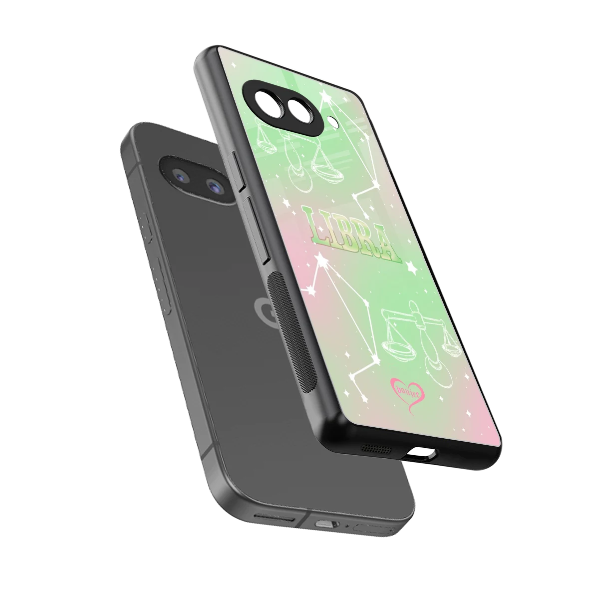 Libra Aura sleek google pixel 10a cover with tempered glass back and TPU edges