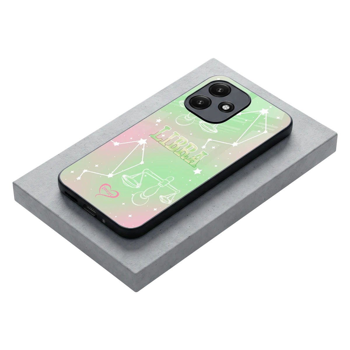Libra Aura stylish phone case for redmi 12 5g | glossy glass and slim fit
