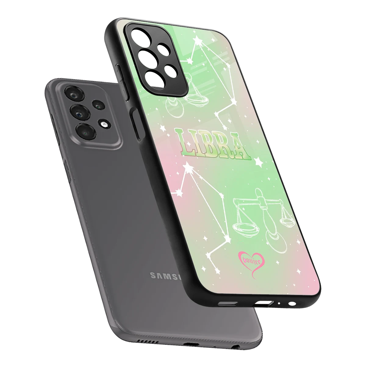 Libra Aura sleek samsung galaxy a23 cover with tempered glass back and TPU edges