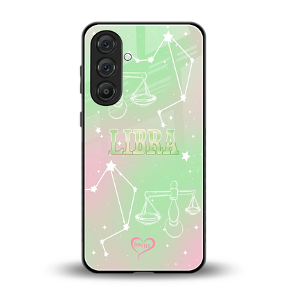 Libra Aura back phone cover | glass case for samsung galaxy m35 5g
