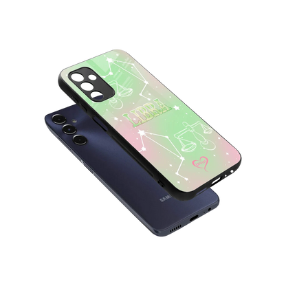 Libra Aura sleek samsung galaxy m14 5g cover with tempered glass back and TPU edges