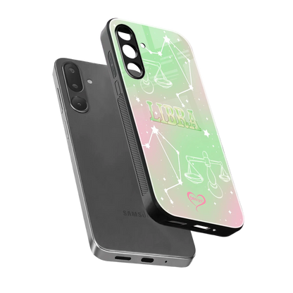 Libra Aura sleek samsung galaxy m56 5g cover with tempered glass back and TPU edges