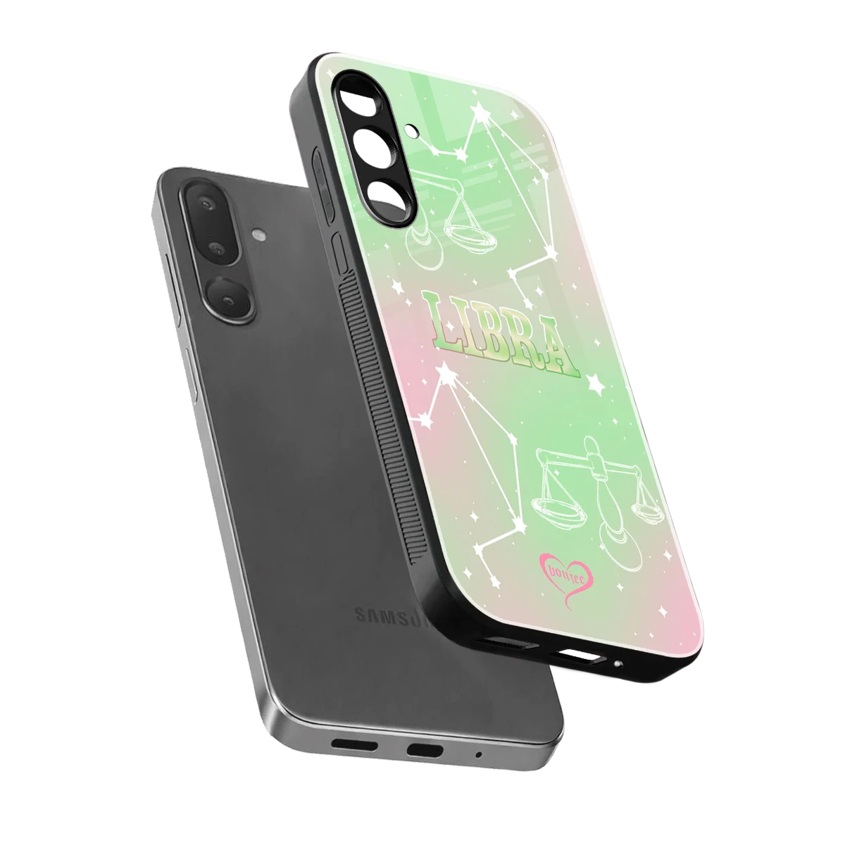 Libra Aura sleek samsung galaxy m16 5g cover with tempered glass back and TPU edges