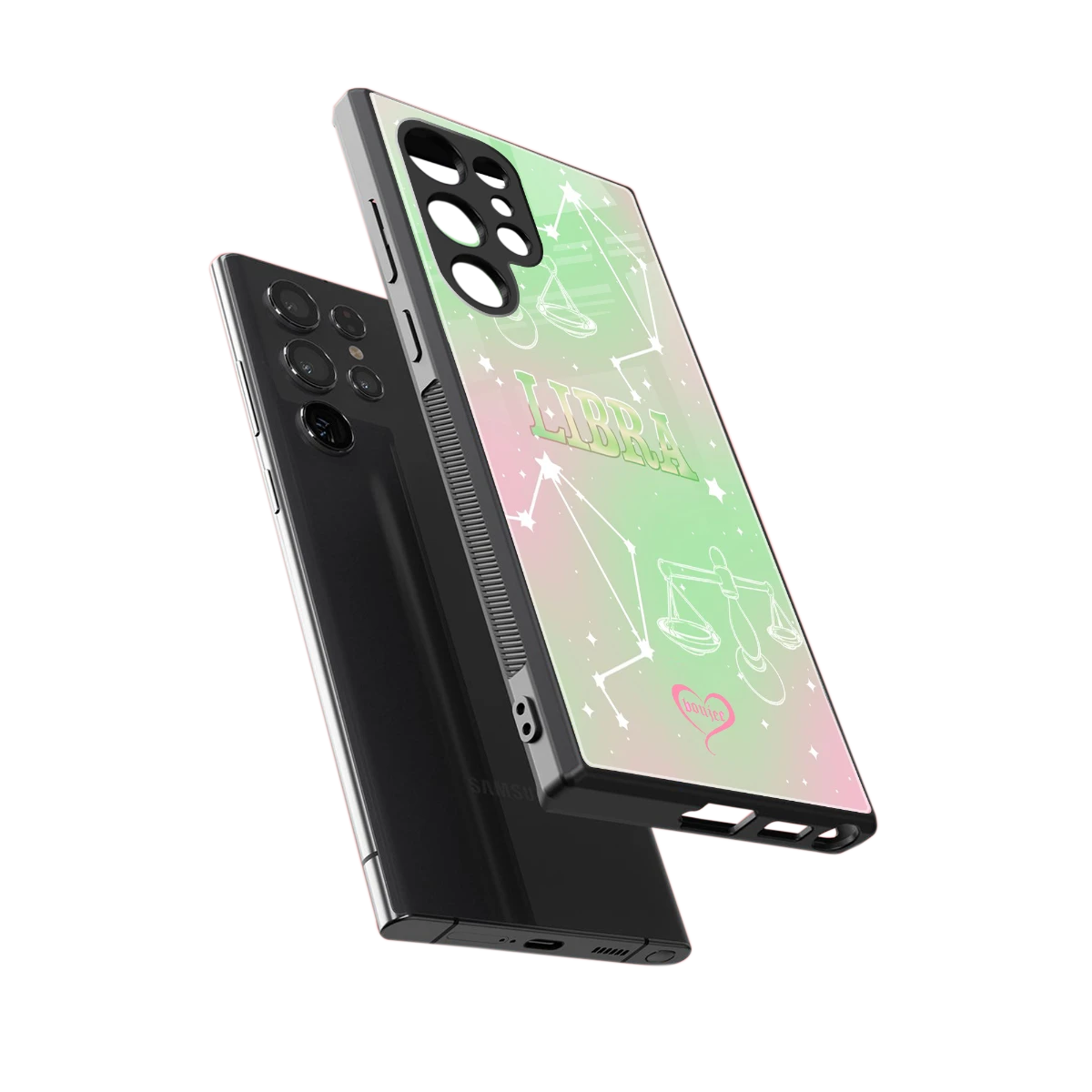 Libra Aura sleek samsung galaxy s23 ultra cover with tempered glass back and TPU edges