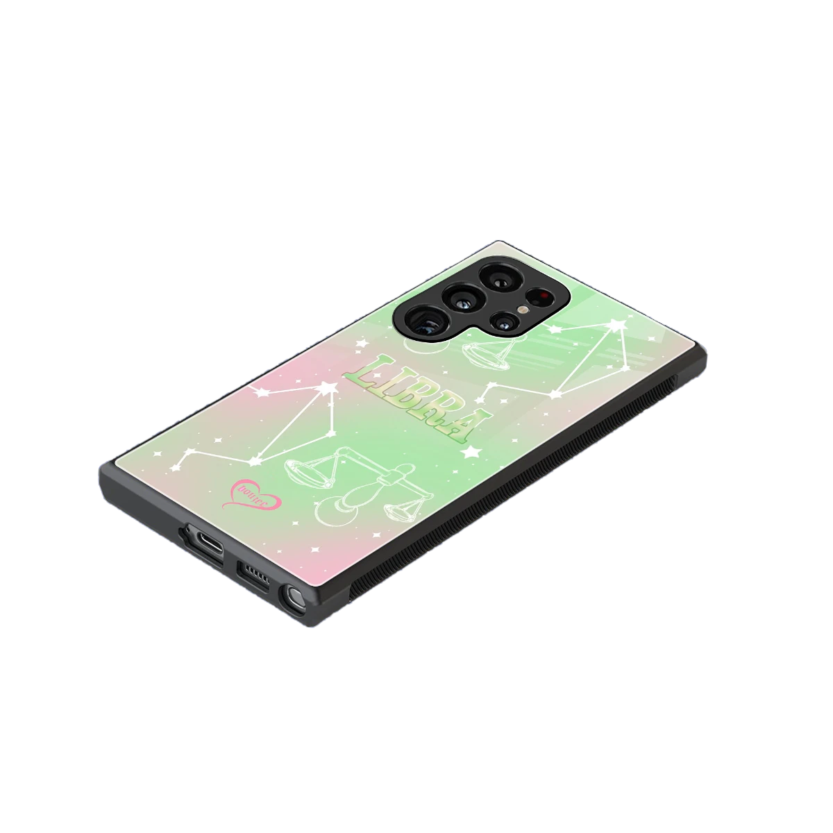 Libra Aura stylish phone case for samsung galaxy s23 ultra | glossy glass and slim fit