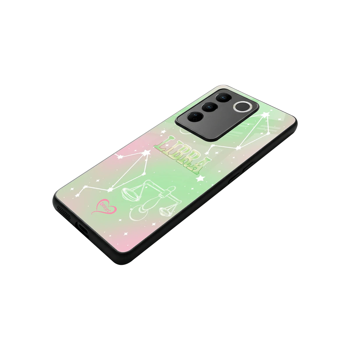 Libra Aura stylish phone case for vivo v27 5g | glossy glass and slim fit