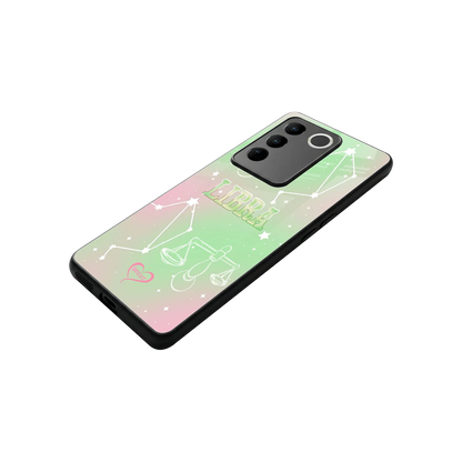 Libra Aura stylish phone case for vivo v27 5g | glossy glass and slim fit