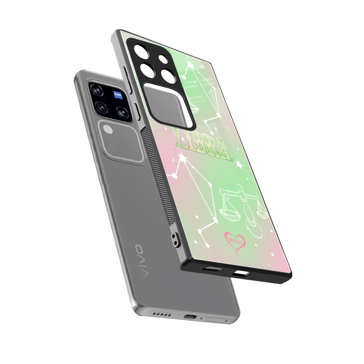 Libra Aura sleekvivo v30 pro cover with tempered glass back and TPU edges