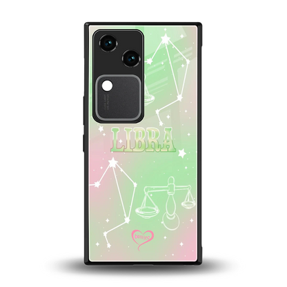 Libra Aura back phone cover | glass case for vivo v30