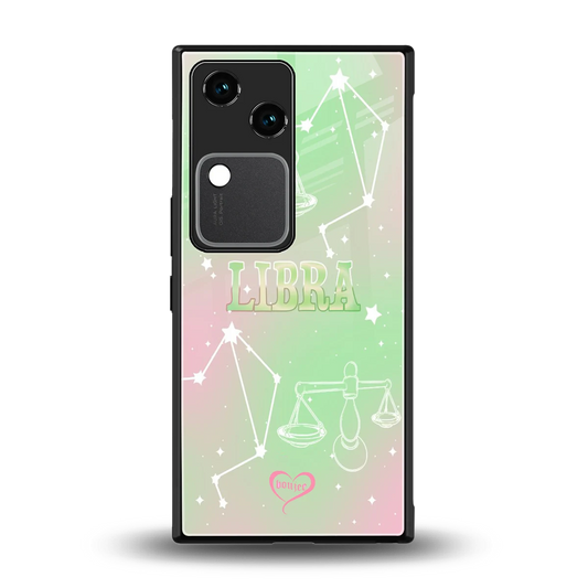 Libra Aura back phone cover | glass case for vivo v30