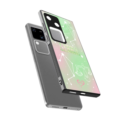 Libra Aura sleek vivo v30 cover with tempered glass back and TPU edges