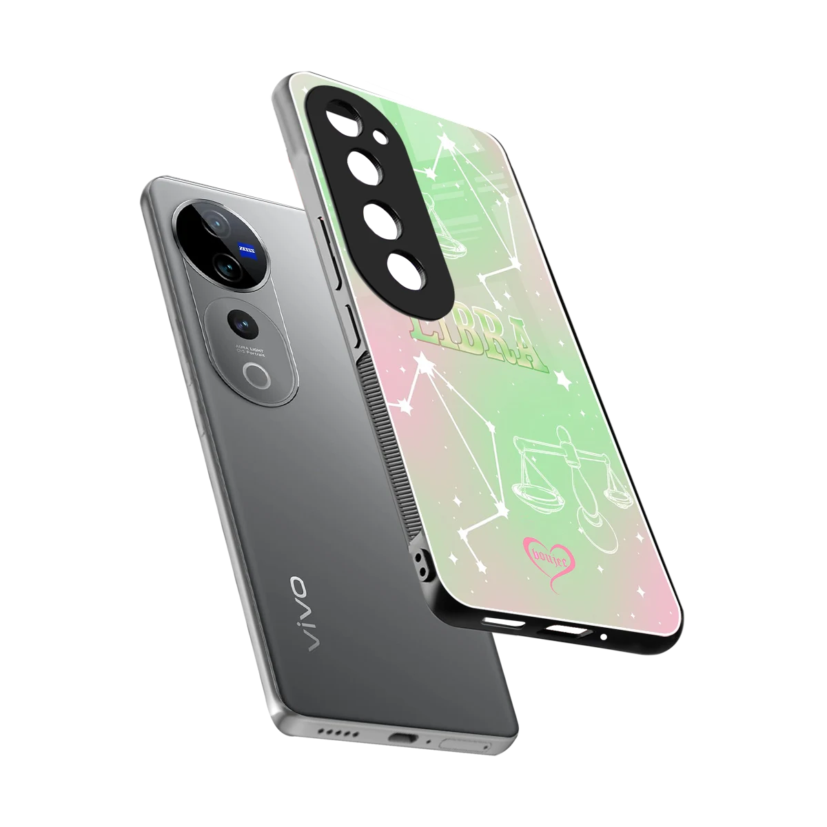 Libra Aura sleek vivo v40 pro cover with tempered glass back and TPU edges