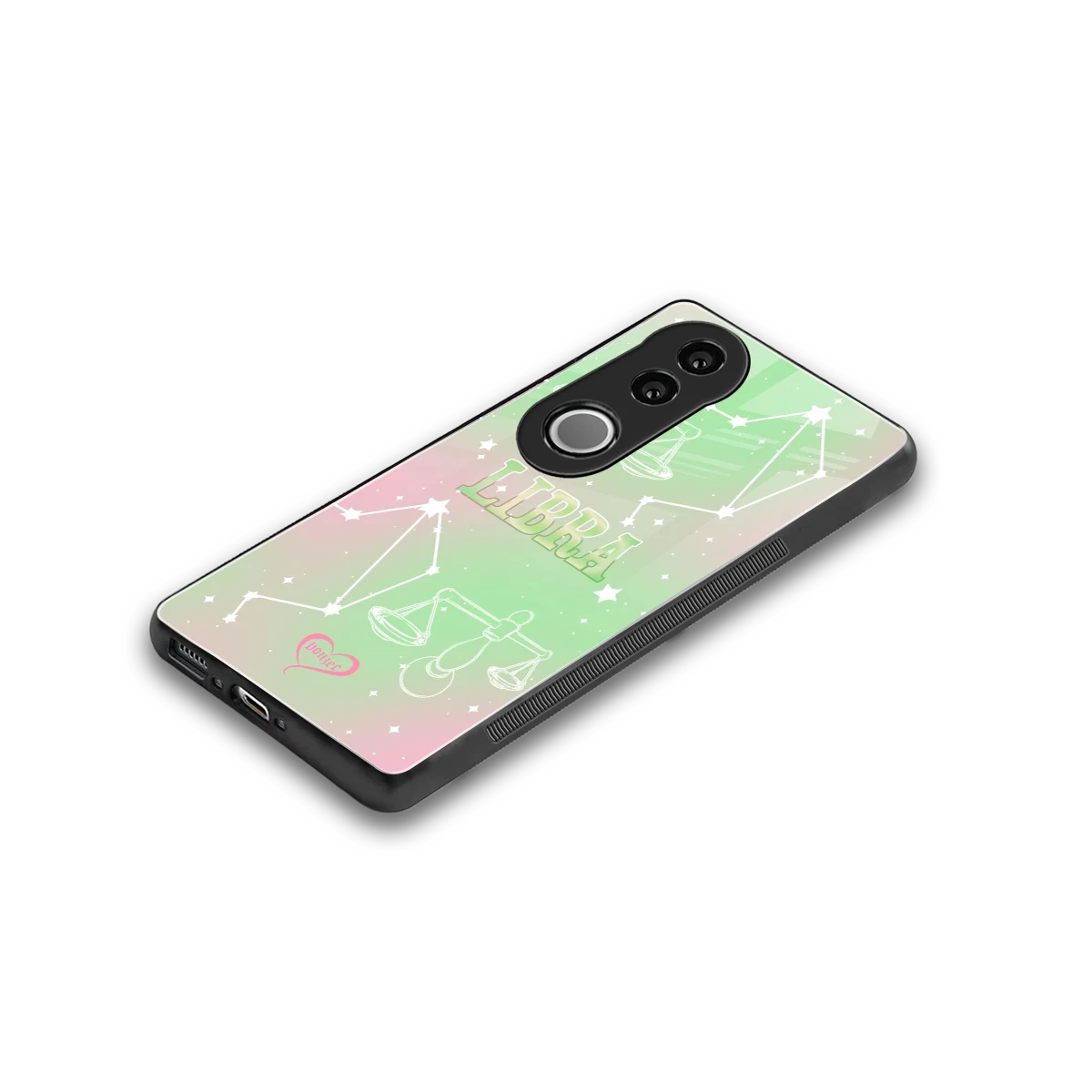 Libra Aura stylish phone case for vivo v50 | glossy glass and slim fit