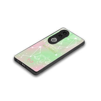 Libra Aura stylish phone case for vivo v50 | glossy glass and slim fit