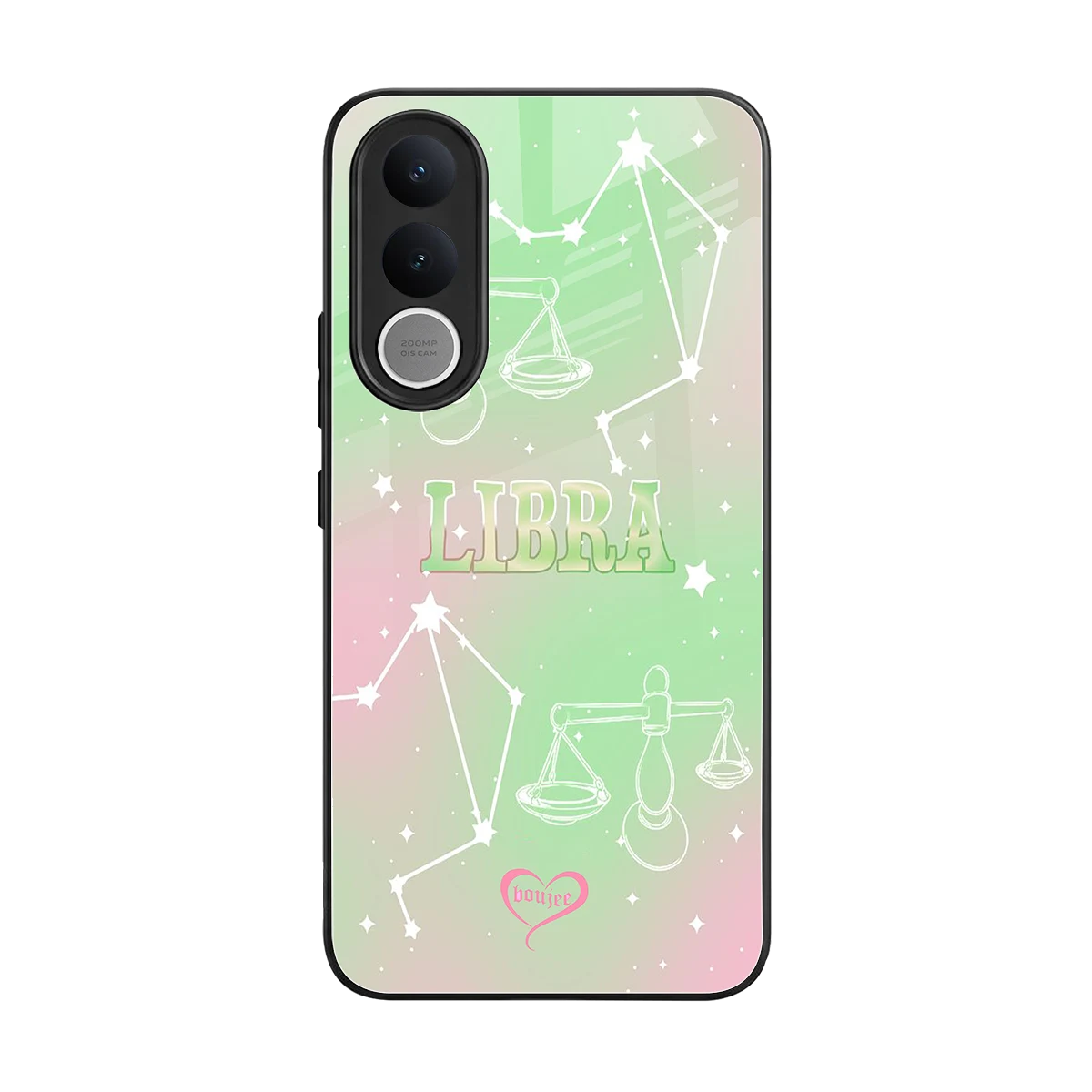 Libra Aura back phone cover | glass case for vivo v70 fe