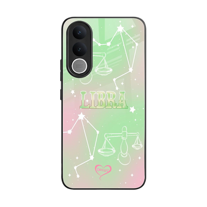 Libra Aura back phone cover | glass case for vivo v70 fe
