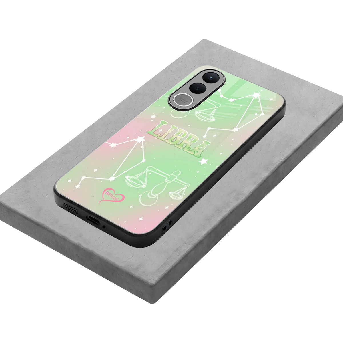 Libra Aura stylish phone case for vivo v70 fe | glossy glass and slim fit