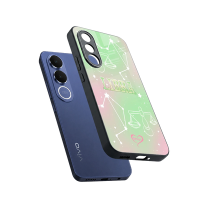 Libra Aura sleek vivo v70 fe cover with tempered glass back and TPU edges