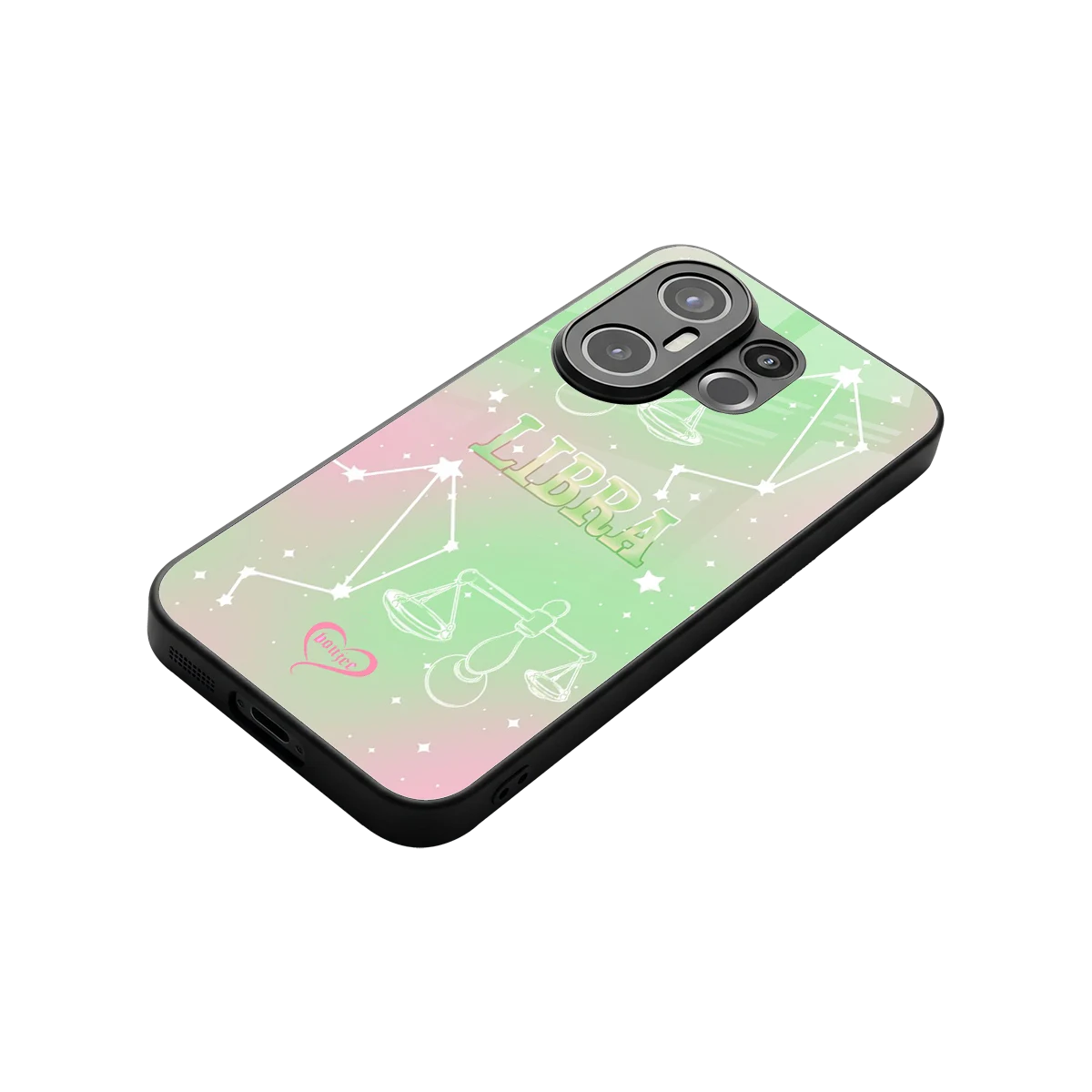 Libra Aura stylish phone case for vivo x200 fe | glossy glass and slim fit