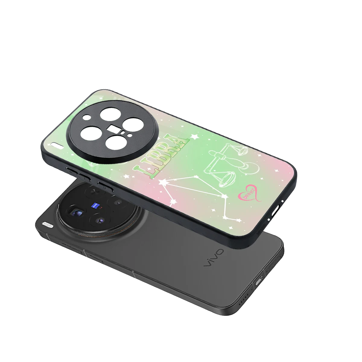 Libra Aura sleek vivo x300 pro cover with tempered glass back and TPU edges