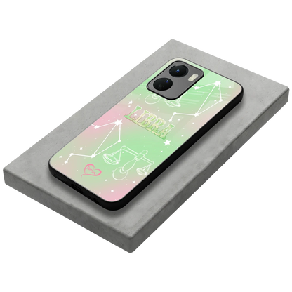 Libra Aura stylish phone case for vivo y16 | glossy glass and slim fit