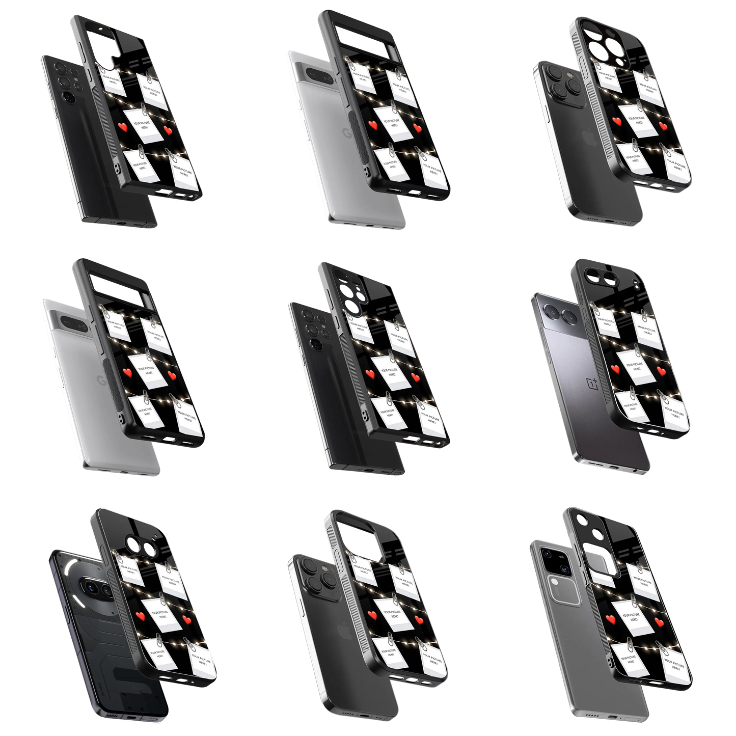 Polaroid Personalised Glass Phone Case