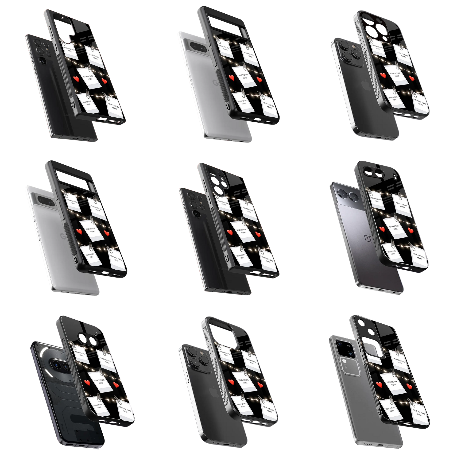 Polaroid Personalised Glass Phone Case