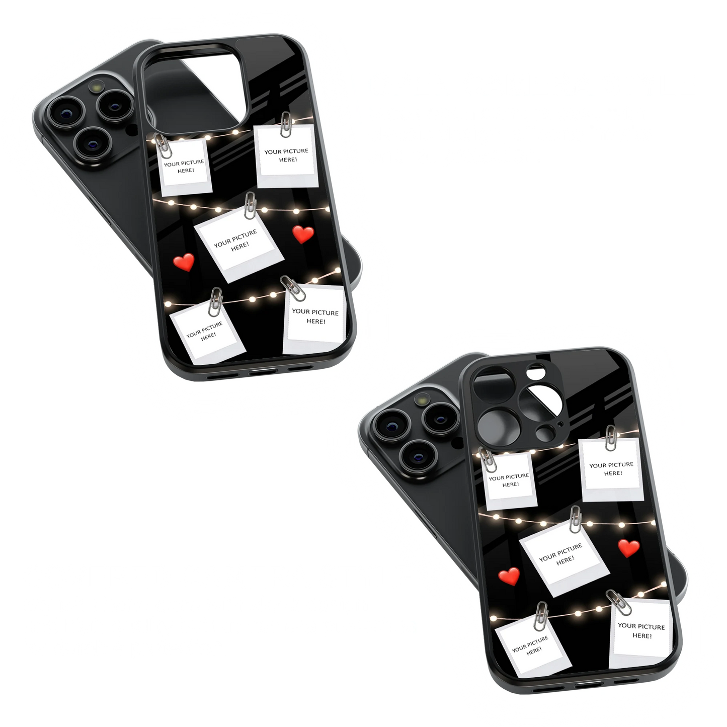 Polaroid Personalised Glass Phone Case