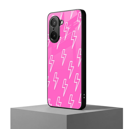 Lightning Pink oneplus nord ce5 5g mobile cover | shockproof glass phone case