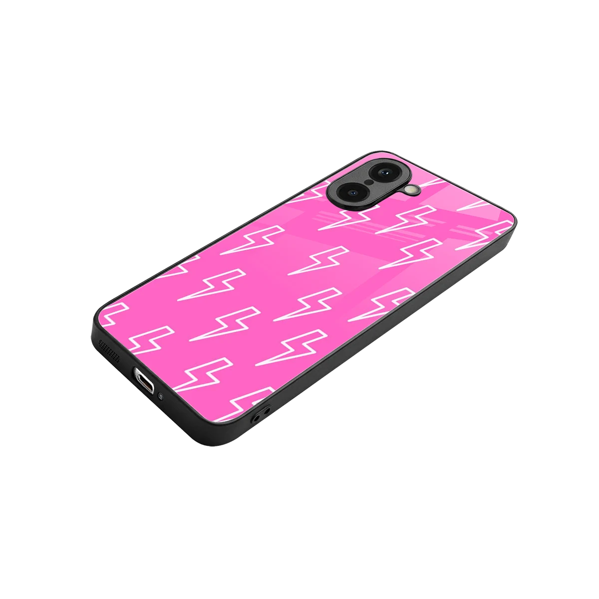 Lightning Pink stylish phone case for oneplus nord ce5 5g | glossy glass and slim fit