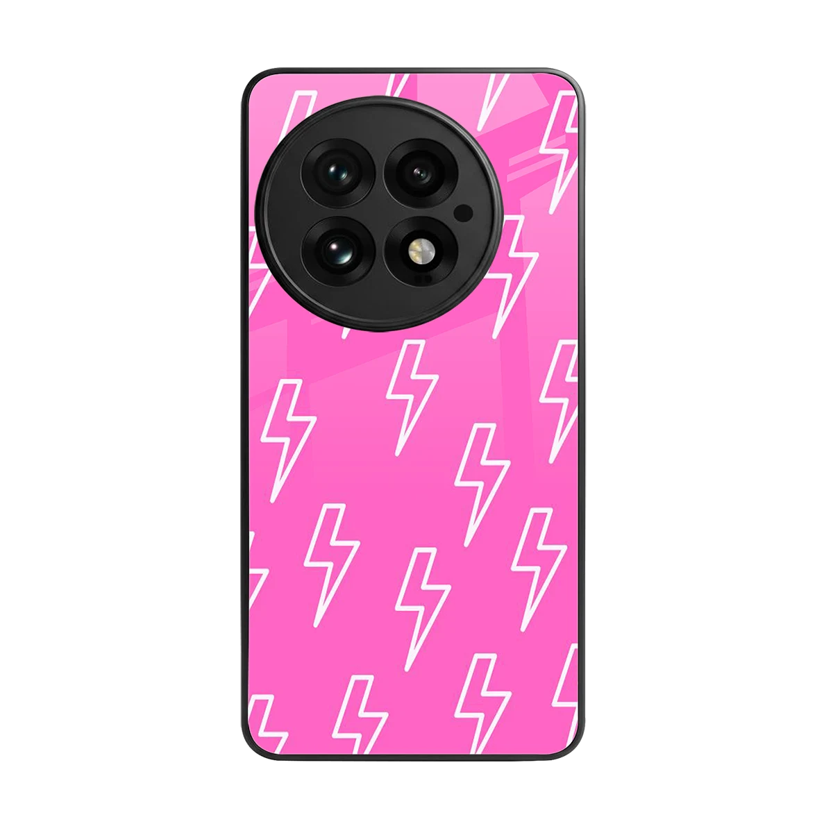 Lightning Pink back phone cover | glass case for oneplus 13