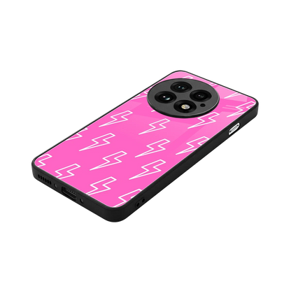 Lightning Pink stylish phone case for oneplus 13 | glossy glass and slim fit
