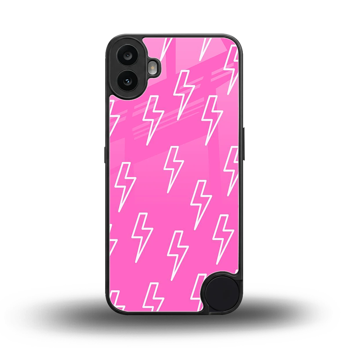 Lightning Pink back phone cover | glass case for cmf nothing phone 1