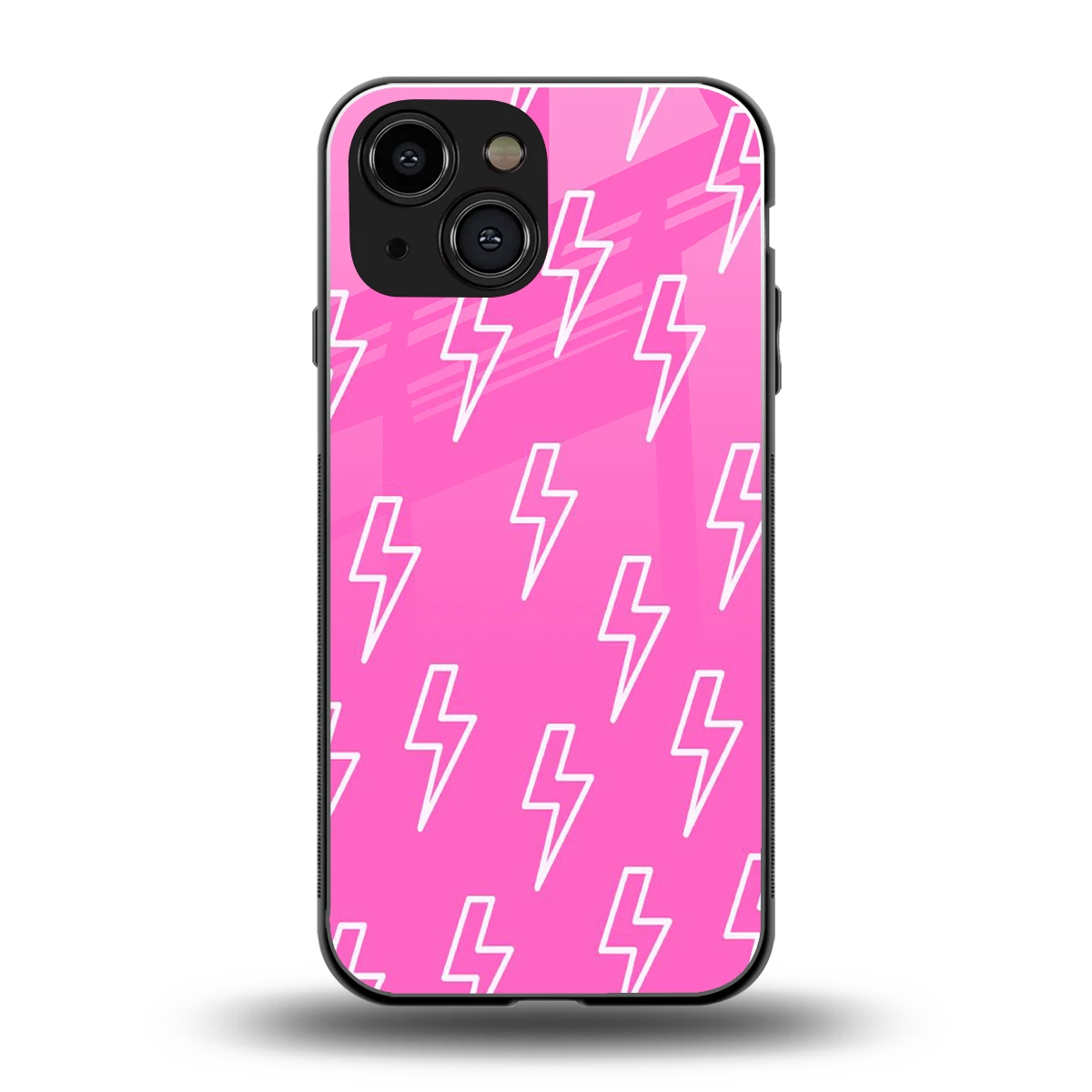 Lightning Pink back phone cover | glass case for iphone 13 mini
