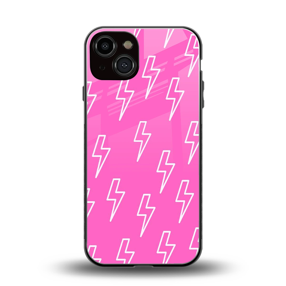 Lightning Pink back phone cover | glass case for iphone 14