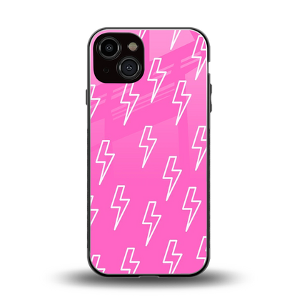 Lightning Pink back phone cover | glass case for iphone 14