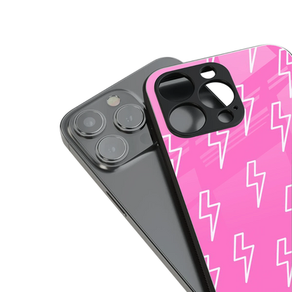 Lightning Pink stylish phone case for iphone 7 | glossy glass and slim fit