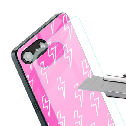 Lightning Pink stylish phone case for iphone 16e | glossy glass and slim fit