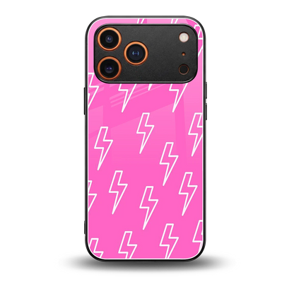 Lightning Pink back phone cover | glass case for iphone 17 pro
