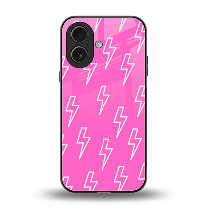Lightning Pink back phone cover | glass case for iphone 17