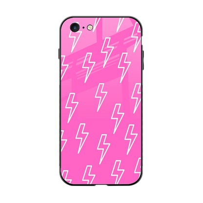 Lightning Pink back phone cover | glass case for iphone 6